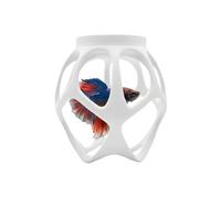 Betta Nest Floating Swim Through Toy for Betta Fish, Exercise and Enrichment Hideout, Aquarium Tank Decor Accessory (Pure White, Classic)