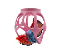 Betta Nest Floating Swim Through Toy for Betta Fish, Exercise and Enrichment Hideout, Aquarium Tank Decor Accessory (Bubblegum Pink, Classic)