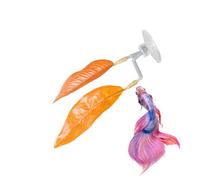 Betta Tank Decor | Suction Cup Leaf Interactive Toys,Betta Fish Resting Aquarium Decor | for Resting Playing Breeding Spawning Small Shrimp Guppy Cichlid
