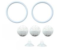 Betta Training Ring,Suction Cup Floating Ball Fish Teasing Toys,Portable Fish Filter Balls,Betta Exercise Ring(White)