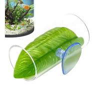 Betta Tube, Betta Acrylic Tube, Acrylic Rest Tube with Leaf Pad, Betta Tank Decorations, Multifunctional Betta Tunnel Swimming Tube for Betta Spawn Aquarium Decoration