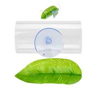 Betta Tunnel - Leaves Pad Betta Fish Enrichment Resting Tube,Multifunctional Tunnel Swim Tube Smooth Fish Tank Decorations