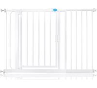 Bettacare Auto Close Pet Gate, 118.2cm - 125.2cm, White, Pressure Fit Stair Gate for Dog & Puppy, Safety Barrier for Doors Hallways and Spaces, Easy Installation