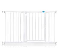 Bettacare Auto Close Pet Gate, 132.6cm - 139.6cm, White, Pressure Fit Stair Gate for Dog & Puppy, Safety Barrier for Doors Hallways and Spaces, Easy Installation