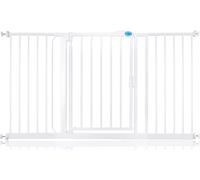 Bettacare Auto Close Pet Gate, 147cm - 154cm, White, Pressure Fit Stair Gate for Dog & Puppy, Safety Barrier for Doors Hallways and Spaces, Easy Installation