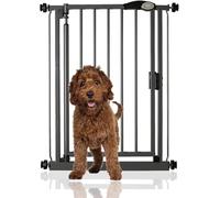 Bettacare Auto Close Pet Gate, 68.5cm - 75cm, Slate Grey, Narrow Pressure Fit Stair Gate for Dog & Puppy, Safety Barrier for Narrow Doors Hallways and Spaces, Easy Installation