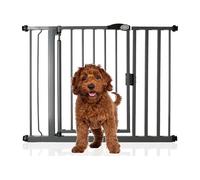 Bettacare Auto Close Pet Gate, 82.2cm - 89.2cm, Slate Grey, Pressure Fit Stair Gate for Dog & Puppy, Safety Barrier for Doors Hallways and Spaces, Easy Installation
