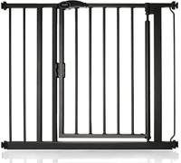 Bettacare Auto Close Pet Gate, 89.4cm - 96.4cm, Matt Black, Pressure Fit Stair Gate for Dog & Puppy, Safety Barrier for Doors Hallways and Spaces, Easy Installation
