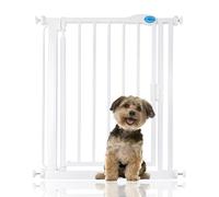 Bettacare Automatic Closing Narrow Dog Gate, White, 68.5cm - 75cm | Pressure fit, no drilling, one-handed opening, double locking, auto-close, easy install.