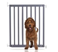 Bettacare Chunky Wooden Screw Fit Dog Gate, 63.5cm - 105.5cm, Grey, Wooden Dog Gate Gate, Screw Fit Pet Stair Gate, Puppy Gate, Stylish and Practical Safety Barrier