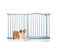 Bettacare Curved Top Dog Gate, 116Cm - 125Cm, Matt Grey, Pressure Fit Pet Gate For Dog And Puppy, Pet And Dog Barrier