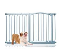 Bettacare Curved Top Dog Gate, 116cm - 125cm, Matt Grey, Pressure Fit Pet Gate for Puppy and Dog, Easy Installation