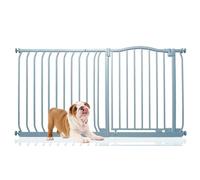 Bettacare Curved Top Dog Gate, 134cm - 143cm, Matt Grey, Pressure Fit Pet Gate for Puppy and Dog, Easy Installation
