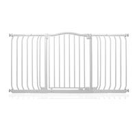 Bettacare Curved Top Dog Gate, 143cm - 152cm, Matt White, Pressure Fit Pet Gate, Easy Installation
