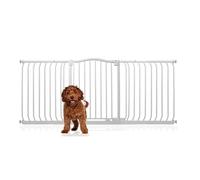 Bettacare Curved Top Dog Gate, 170-179cm, Matt White, Pressure Fit Pet Barrier, Easy Install