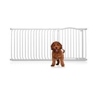 Bettacare Curved Top Dog Gate, 171Cm - 180Cm, Matt White, Pressure Fit Pet Gate For Dog And Puppy, Pet And Dog Barrier