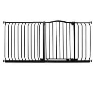 Bettacare Curved Top Dog Gate, 198-207cm, Matt Black, Pressure Fit Pet Barrier, Easy Installation