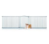 Bettacare Curved Top Dog Gate, 271Cm - 280Cm, Matt Grey, Pressure Fit Pet Gate For Dog And Puppy, Pet And Dog Barrier