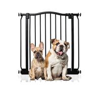 Bettacare Curved Top Dog Gate, 71cm - 80cm, Matt Black, Pressure Fit | No drilling required, one-handed opening, double locking, auto-close, stay-open feature and easy installation.