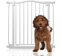 Bettacare Curved Top Dog Gate, 71cm - 80cm, Matt White, Pressure Fit
