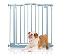 Bettacare Curved Top Dog Gate, 71cm - 80cm, Powder Grey, Pressure Fit