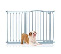 Bettacare Curved Top Dog Gate, 98Cm -107Cm, Matt Grey, Pressure Fit Pet Gate For Dog And Puppy, Pet And Dog Barrier