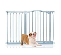 Bettacare Curved Top Dog Gate, 98cm -107cm, Matt Grey, Pressure Fit Pet Gate for Puppy and Dog, Easy Installation