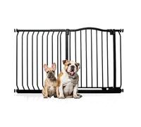 Bettacare Curved Top Pet Gate, 125cm - 134cm, Matt Black, Pressure Fit for Dogs and Puppies, Easy Installation Barrier
