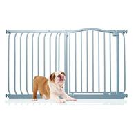 Bettacare Curved Top Pet Gate, 125cm - 134cm, Matt Grey, Pressure Fit for Dogs and Puppies, Easy Installation Barrier