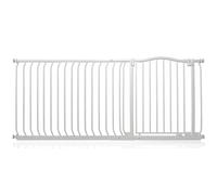 Bettacare Curved Top Pet Gate, 171cm - 180cm, Matt White, Pressure Fit for Dogs and Puppies, Easy Installation Barrier