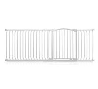 Bettacare Curved Top Pet Gate, 198cm - 207cm, Matt White, Pressure Fit for Dogs and Puppies, Easy Installation Barrier