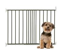 Bettacare Extending Metal Screw Fit Dog Gate, Green, 62.5cm - 106.8cm | Trip-free design, wide opening, optional one-way opening restrictor, easy one-handed operation, pet-safe finish.