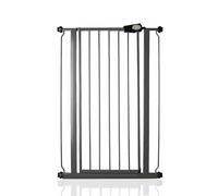 Bettacare Extra Tall Child and Pet Gate, Slate Grey, 75cm - 83cm | 104cm high, pressure-fit, no drilling required, suitable for children and dogs, one-handed opening, double locking mechanism