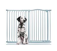 Bettacare Extra Tall Curved Top Dog Gate, 125cm - 134cm, Matt Grey, 100cm Tall, Pressure Fit Pet Barrier, Easy Install