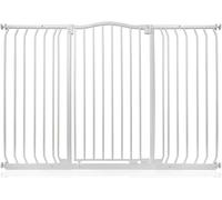 Bettacare Extra Tall Curved Top Dog Gate, 143-152cm, Matt White, 100cm Tall, Pressure Fit Pet Barrier, Easy Installation