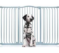 Bettacare Extra Tall Curved Top Dog Gate, 143cm - 152cm, Matt Grey, Extra Tall 100cm in Height, Pressure Fit Pet Gate for Dog and Puppy, Pet and Dog Barrier, Easy Installation