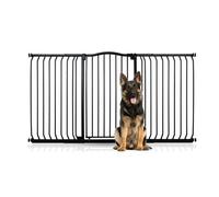 Bettacare Extra Tall Curved Top Dog Gate, 170Cm - 179Cm, Matt Black, Extra Tall 100Cm In Height, Pressure Fit Pet Gate