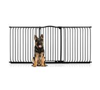 Bettacare Extra Tall Curved Top Dog Gate, 197Cm - 206Cm, Matt Black, Extra Tall 100Cm In Height, Pressure Fit Pet Gate
