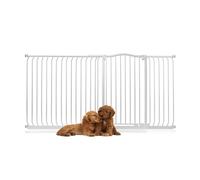 Bettacare Extra Tall Curved Top Dog Gate, 198-207cm, Matt White, 100cm Tall, Pressure Fit Pet Barrier, Easy Install