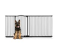 Bettacare Extra Tall Curved Top Dog Gate, 198cm - 207cm, Matt Black, 100cm Tall, Pressure Fit Pet Barrier, Easy Install