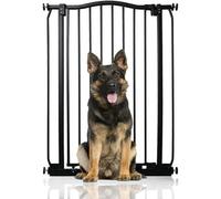 Bettacare Extra Tall Curved Top Dog Gate, 71Cm - 80Cm, Matt Black, Extra Tall 100Cm In Height, Pressure Fit Pet Gate