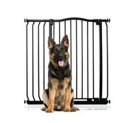 Bettacare Extra Tall Curved Top Dog Gate, 89Cm - 98Cm, Matt Black, Extra Tall 100Cm In Height, Pressure Fit Pet Gate