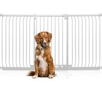 Bettacare Extra Tall Elite Dog Gate, 197cm - 206cm, Matt White, Extra Tall 100cm in Height, Pressure Fit Pet Gate for Dog and Puppy, Pet and Dog Barrier, Easy Installation