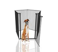 Bettacare Extra Tall Pet Pen, Pentagon, Black, 105Cm High, 5 Panels, 1X72Cm Door Panel And 4X72Cm Side Panels, Dog Pen For Pets