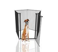 Bettacare Extra Tall Pet Pen with Mat, Pentagon, 5 x 72cm, Black, 105cm Tall