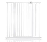 Bettacare Extra Tall Pressure Installed Premium Pet Gate, 101.8cm - 109.4cm, White, Pressure Fit Stair Gate for Dog, Safety Barrier for Puppy, Easy Installation