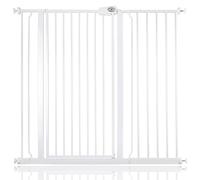 Bettacare Extra Tall Pressure Installed Premium Pet Gate, 114.8cm - 122.4cm, White, Pressure Fit Stair Gate for Dog, Safety Barrier for Puppy, Easy Installation