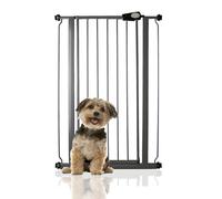 Bettacare Extra Tall Pressure Installed Premium Pet Gate, 68.5cm - 75cm, Slate Grey, Pressure Fit Stair Gate for Dog, Safety Barrier for Puppy, Easy Installation