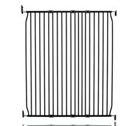Bettacare Extra Tall Screw Fit Metal Dog Gate, Black, 120Cm - 130Cm