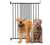 Bettacare Extra Tall Screw Fitted Pet Safety Gate, 62.5cm - 106.8cm, Black, 103.5cm in Height, Dog Stair Gate, Safety Barrier for Puppy